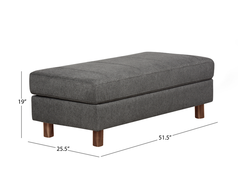 Berkeley Fabric Reversible Sectional And Ottoman