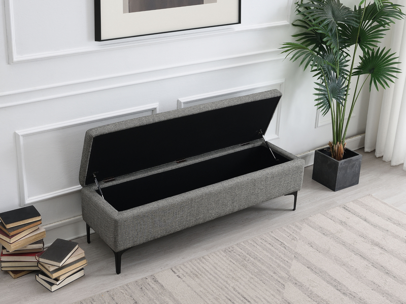 Evella Upholstered Bed and Storage Bench