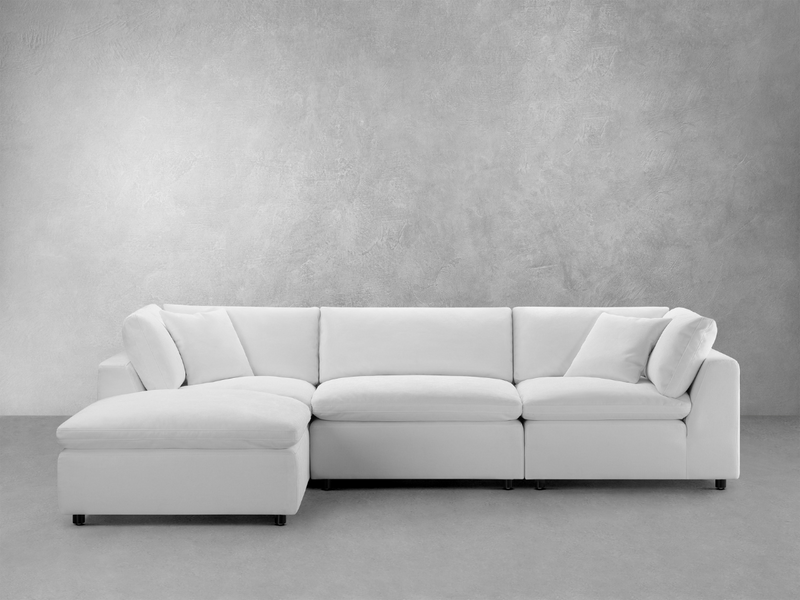 Luxe Feather and Down 4-pc Sectional Set