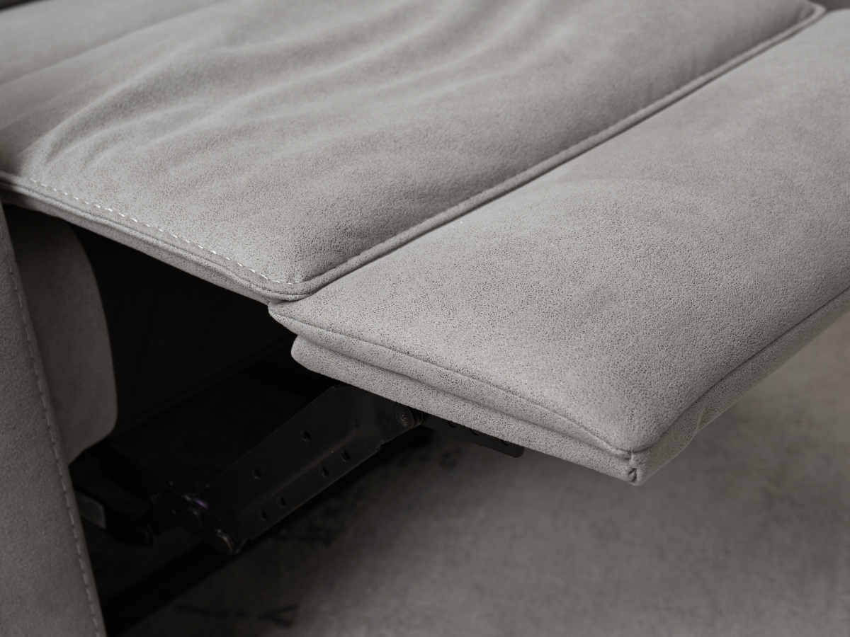 Margaret Fabric Manual Reclining Loveseat - Gray