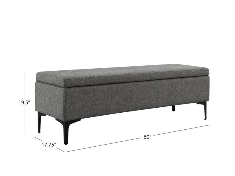 Evella Upholstered Bed and Storage Bench