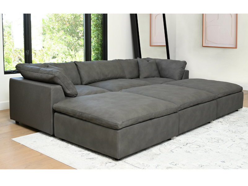 Abbyson devonshire best sale leather tufted sectional