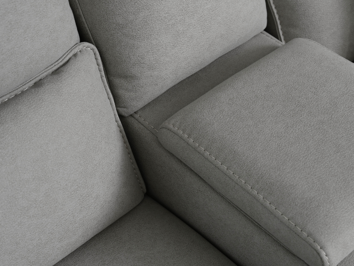 Margaret Fabric Manual Reclining Loveseat - Gray