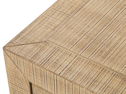 Bacara Modern Classic Wood Brushed 2 Drawer Nightstand - Natural