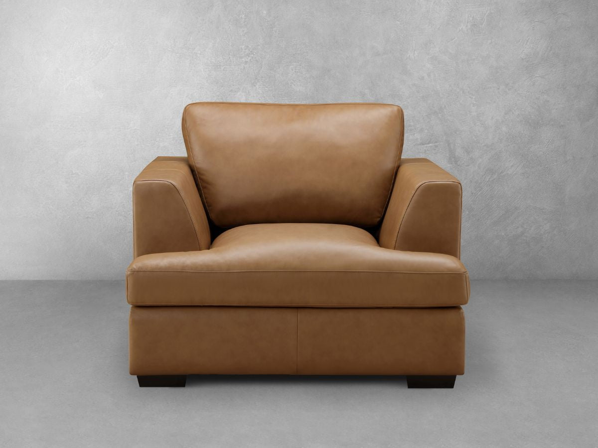 Lisbon Leather Armchair - Camel