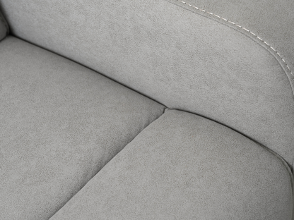 Margaret Fabric Manual Reclining Sofa with Console - Gray
