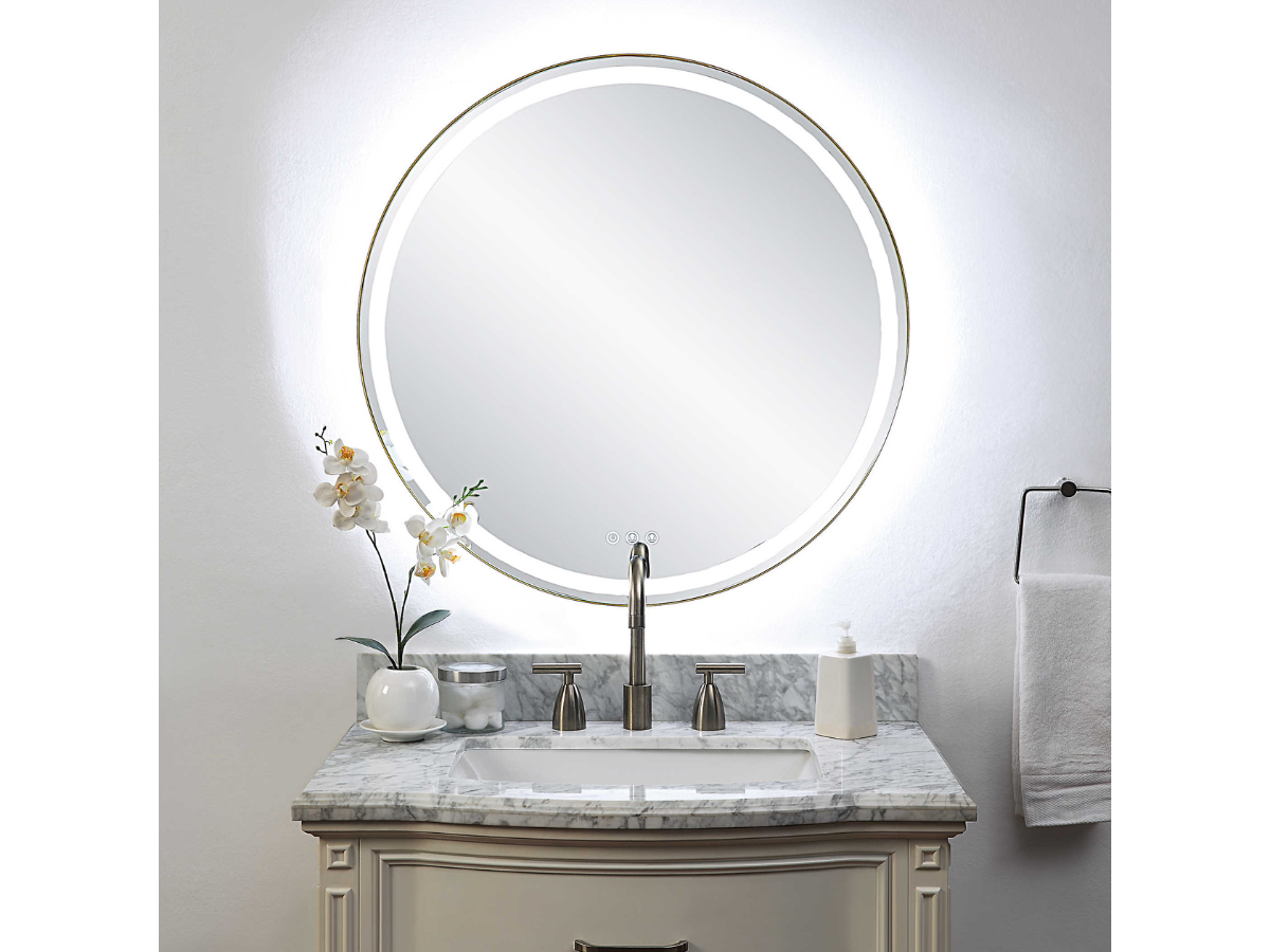 Abbyson Home Ceridwen Lighted Round Mirror