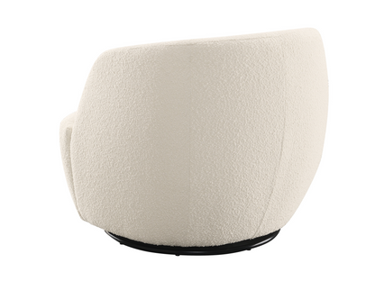 Blair Bouclé Swivel Chair - White