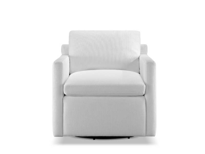 Luxe Feather and Down Swivel Chair