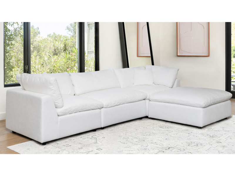 Luxe Feather and Down 4-pc Sectional Set