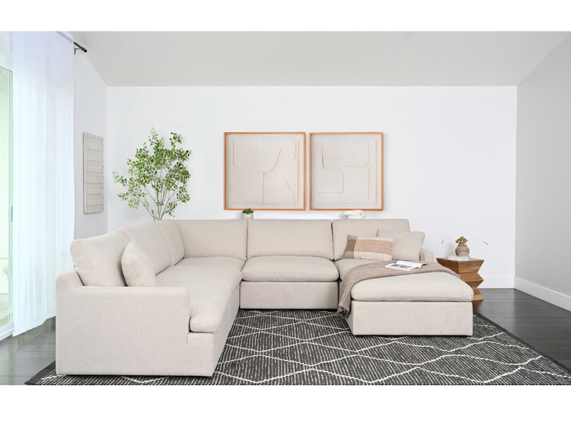 Capri Feather and Down 6-pc Modular Sectional