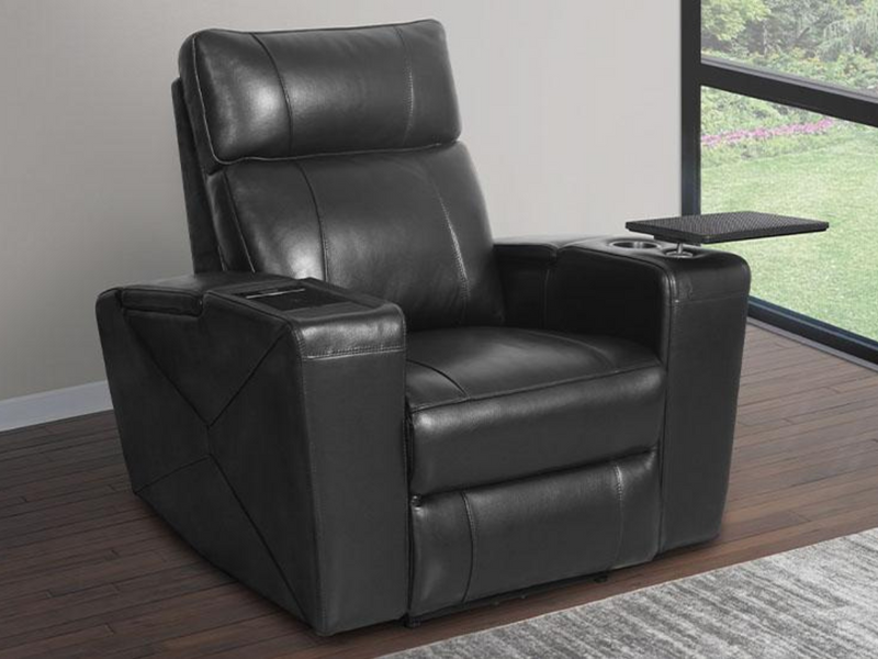 Rayford Leather Power Recliner with ITABLE® mini Media Display