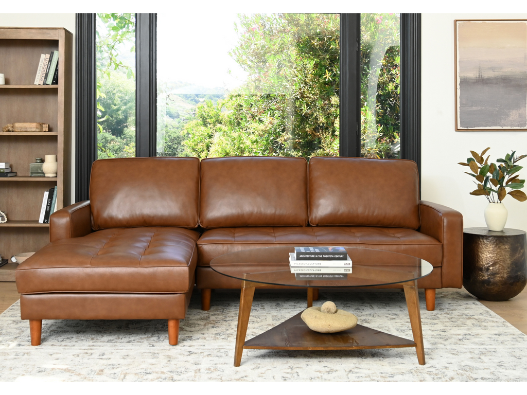 Real leather sectional deals