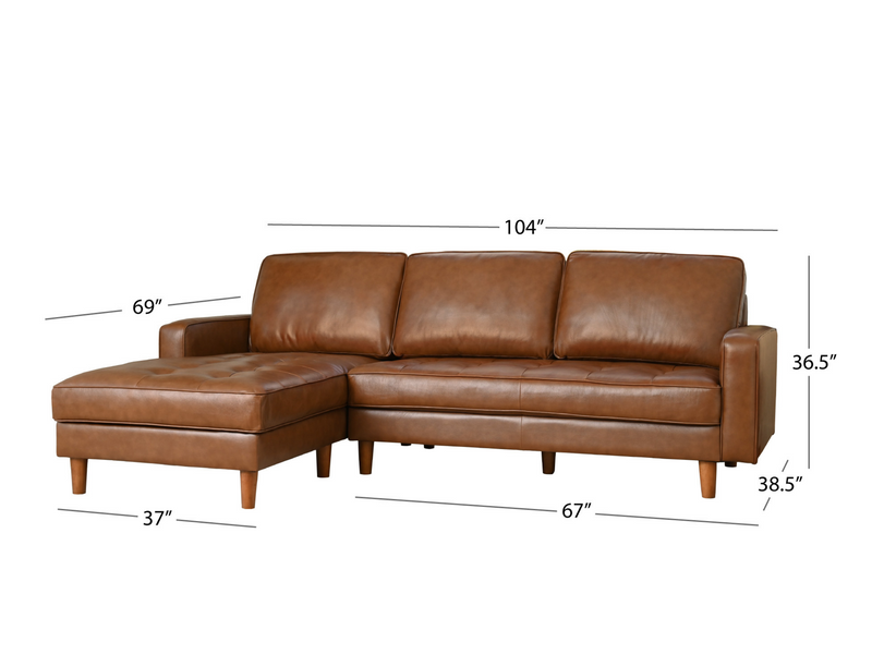 Abbyson holloway leather online sofa