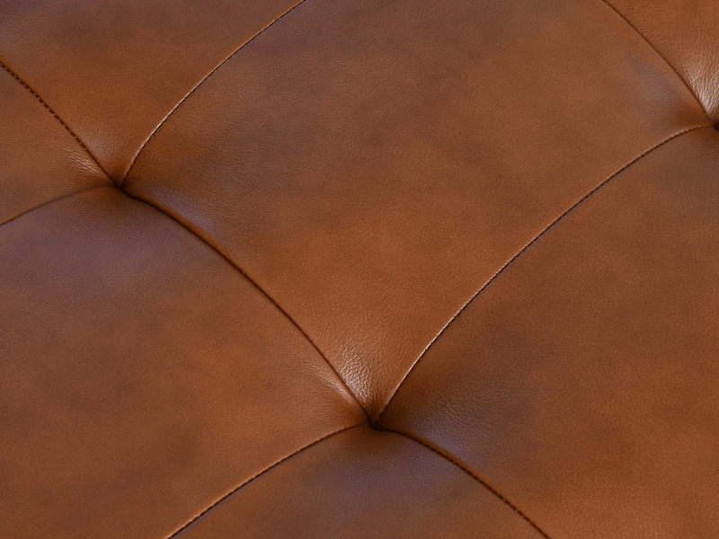 Holloway Mid-Century Leather Sofa and Armchair Set