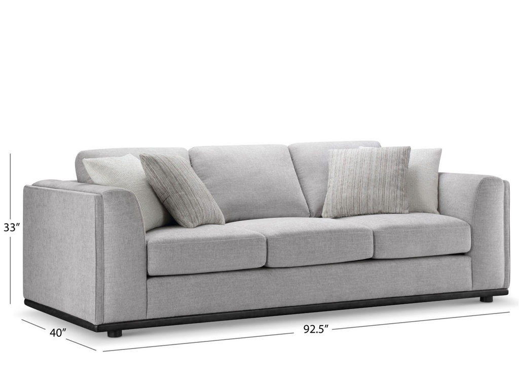 Belfast Fabric Sofa w/ 4 Toss Pillows