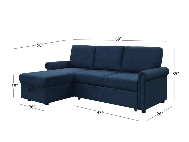 Hamilton Storage Sofa Bed Reversible Sectional
