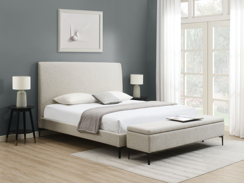 Evella Upholstered Bed and Storage Bench