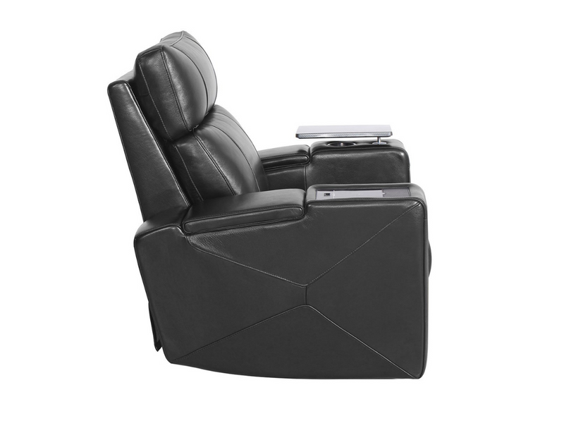 Rayford Leather Power Recliner with ITABLE® mini Media Display