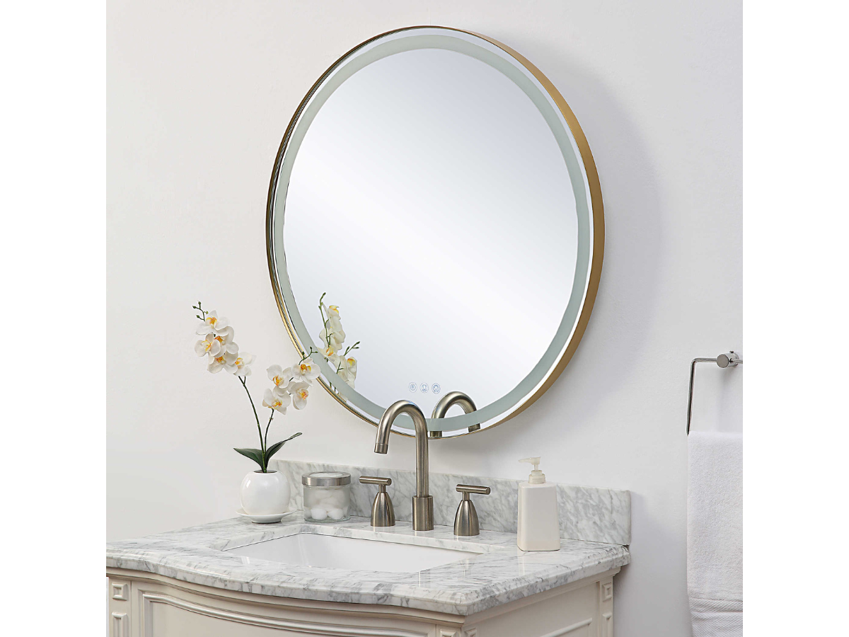 Abbyson Home Ceridwen Lighted Round Mirror