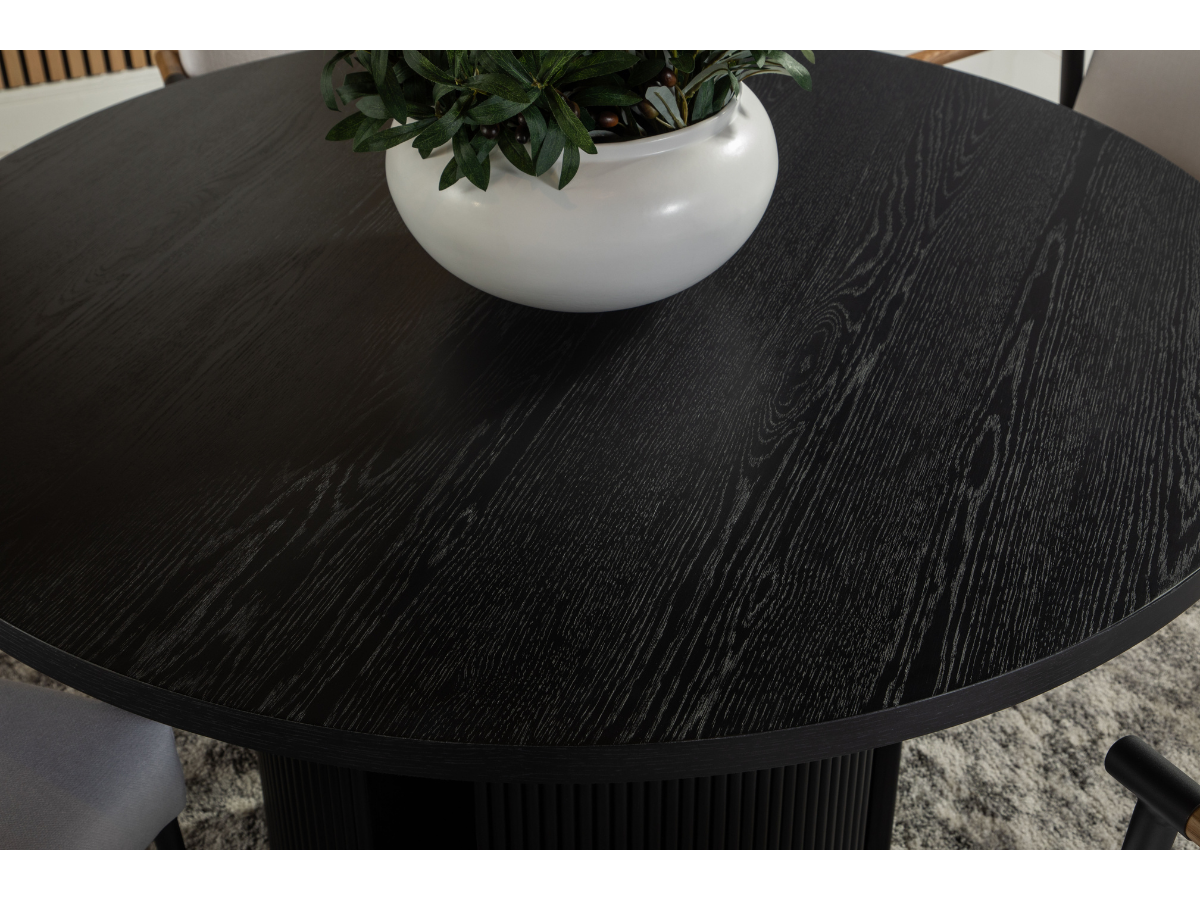 Parker 48" Round Dining Table - Black