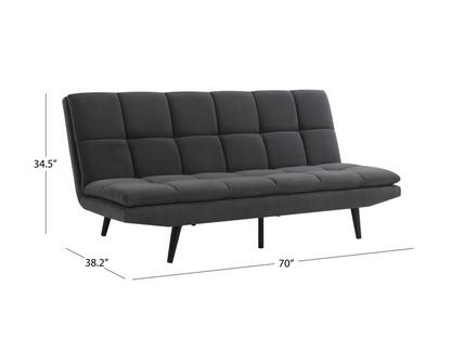 Jaden Convertible Fabric Sofa - Dark Gray