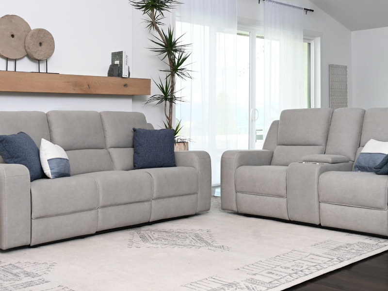 Margaret 2-pc Fabric Manual Reclining Sofa and Loveseat