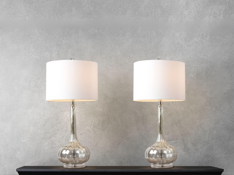 Mercury Antiqued Table Lamp (Set of 2)