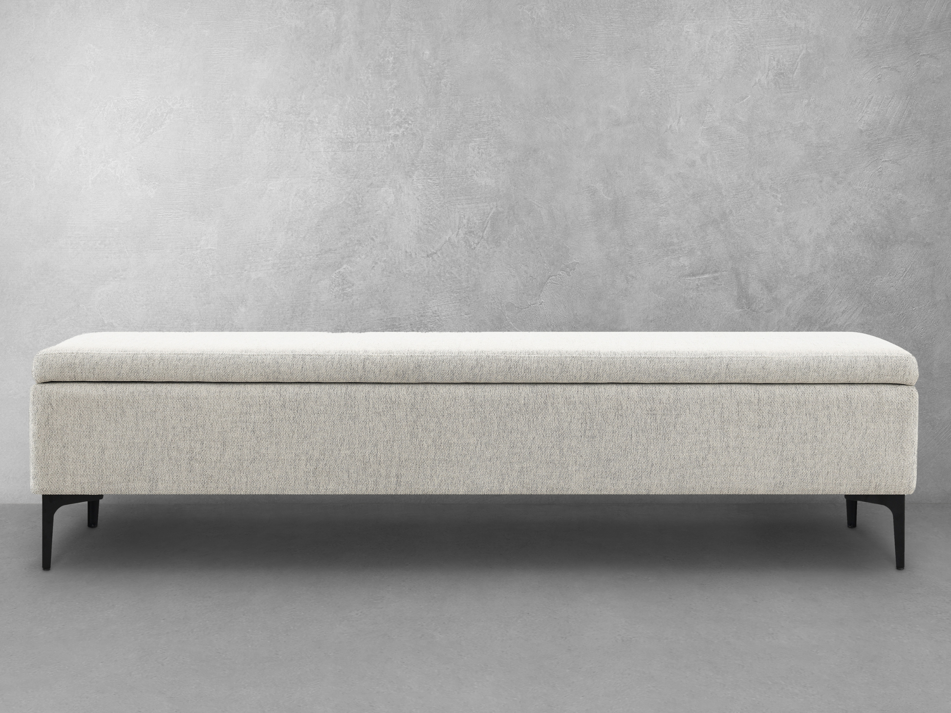 Evella Upholstered Storage Bench Cream King –