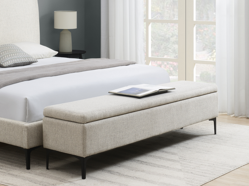 Evella Upholstered Bed and Storage Bench