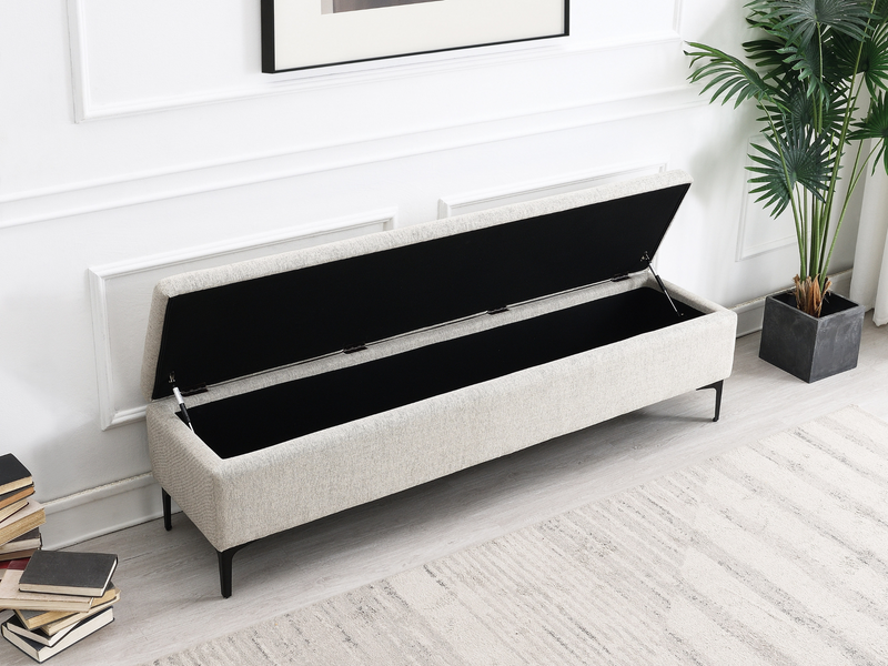 Evella Upholstered Bed and Storage Bench