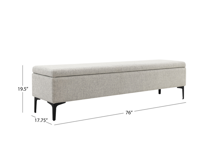 Evella Upholstered Bed and Storage Bench