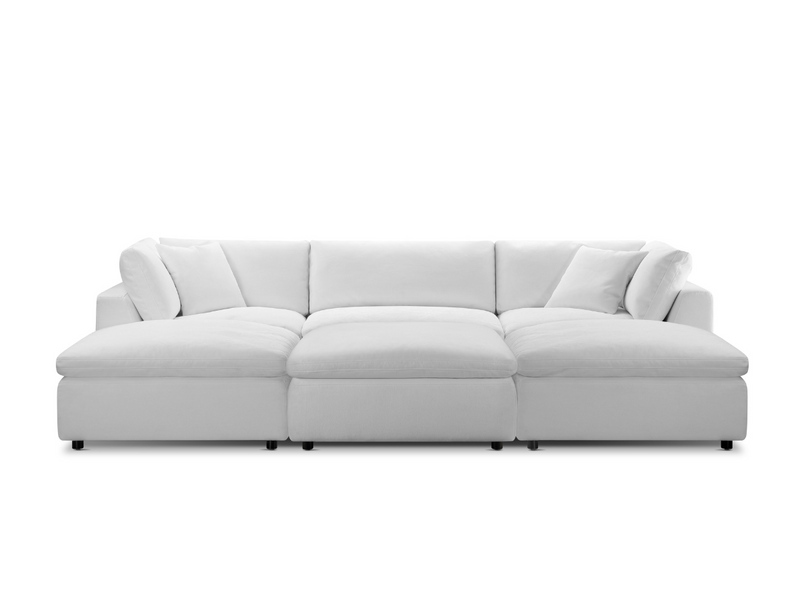 Luxe Feather and Down 6-pc Pit Sectional Set