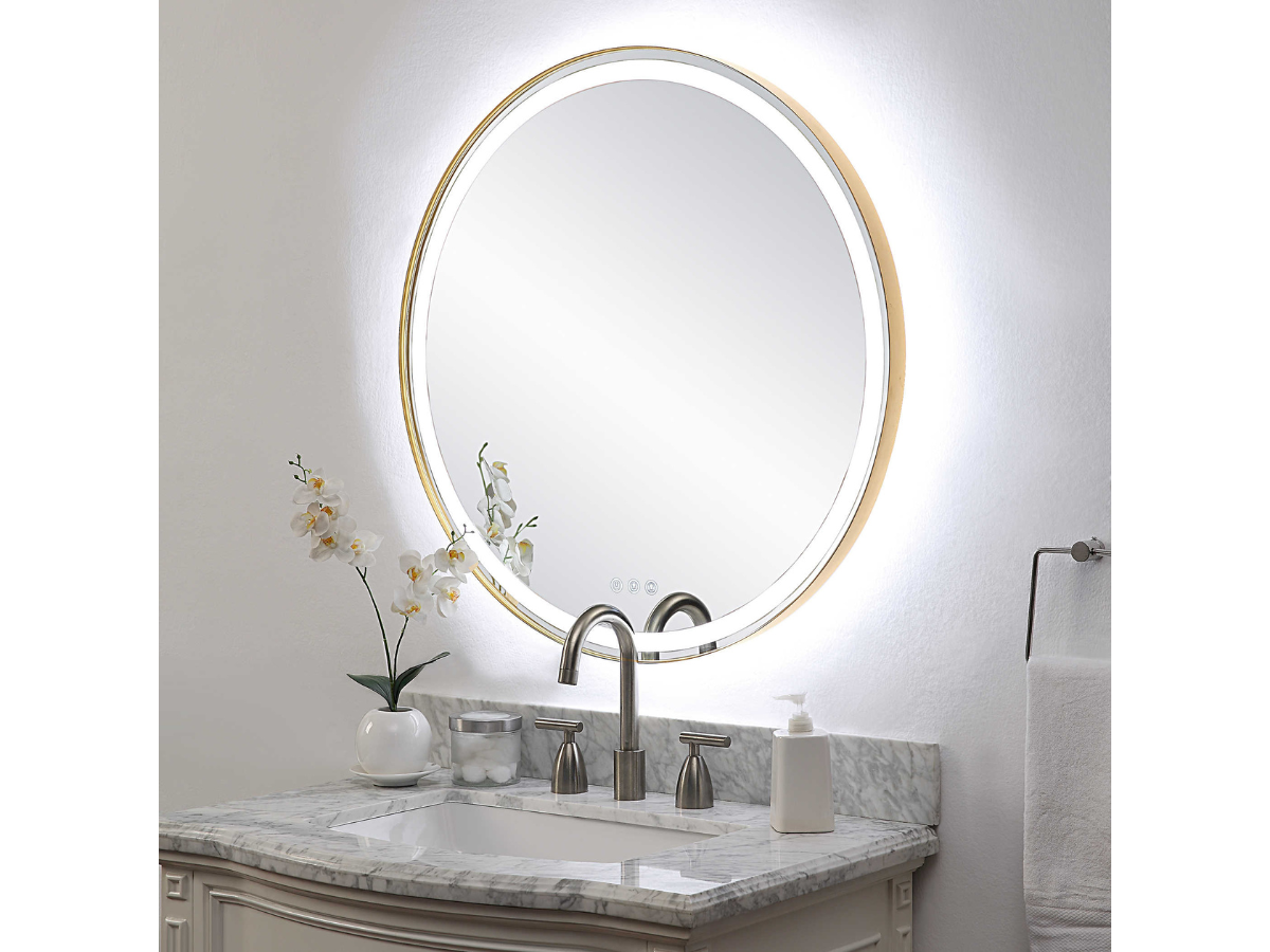 Abbyson Home Ceridwen Lighted Round Mirror