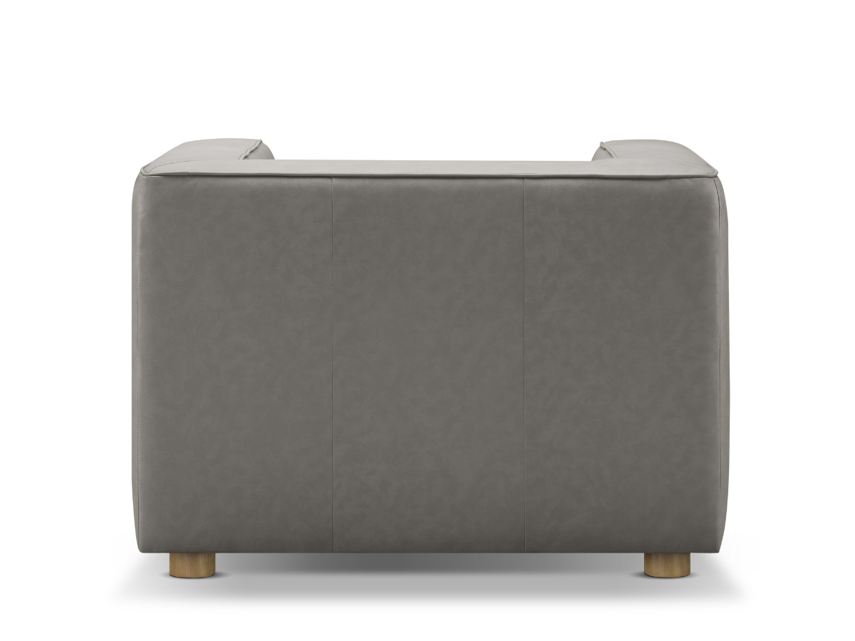 JoJo Fletcher Matteo Nubuck Leather Chair - Gray