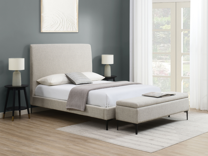 Evella Upholstered Bed and Storage Bench