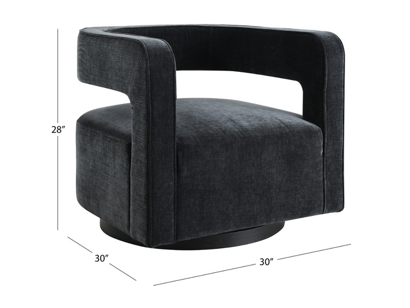 Lunar Stain-Resistant Fabric Swivel Chair