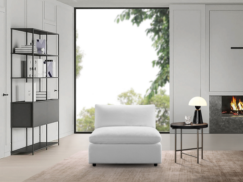 Luxe Feather and Down Armless Chair