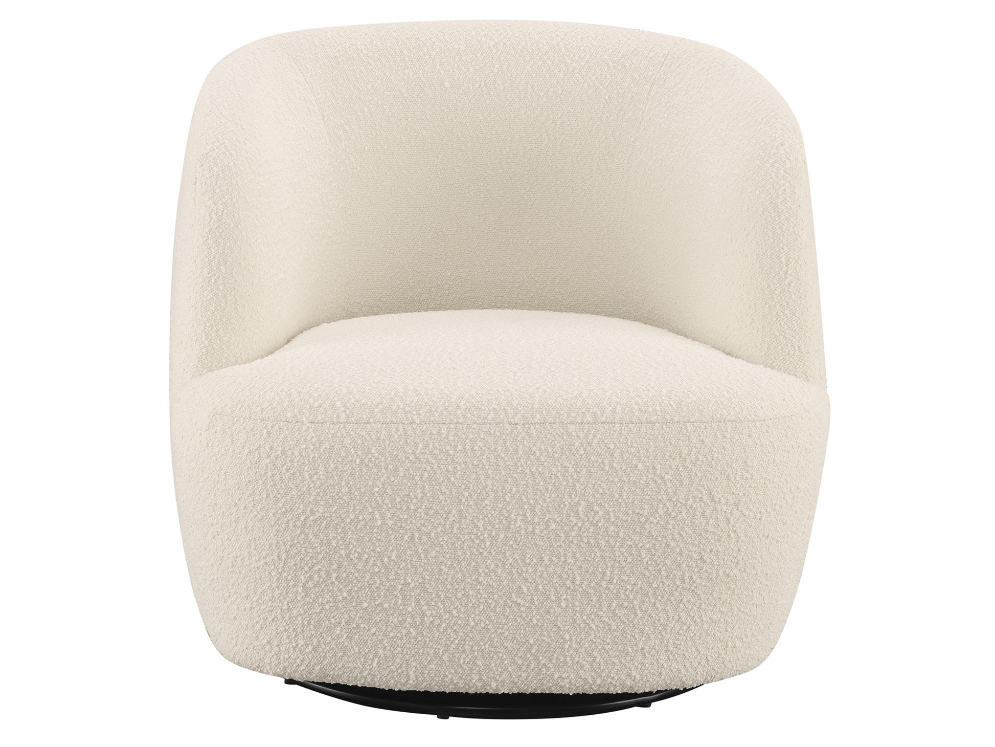 Blair Bouclé Swivel Chair - White
