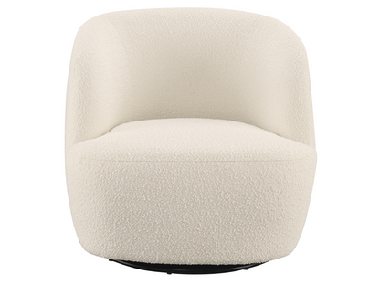 Blair Bouclé Swivel Chair - White