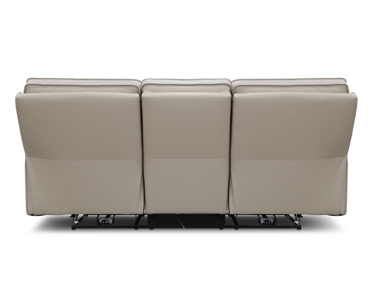 Layton Leather Power Reclining Sofa - Gray