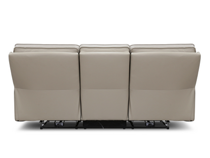 Layton Leather Power Reclining Sofa - Gray