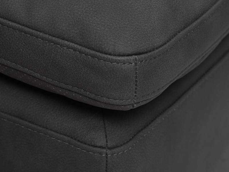 Luxe Gray Nubuck Leather Armless Chair