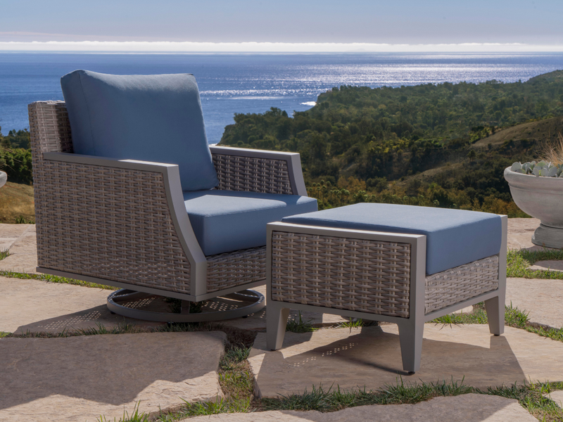 Cassara Swivel Armchair & Ottoman