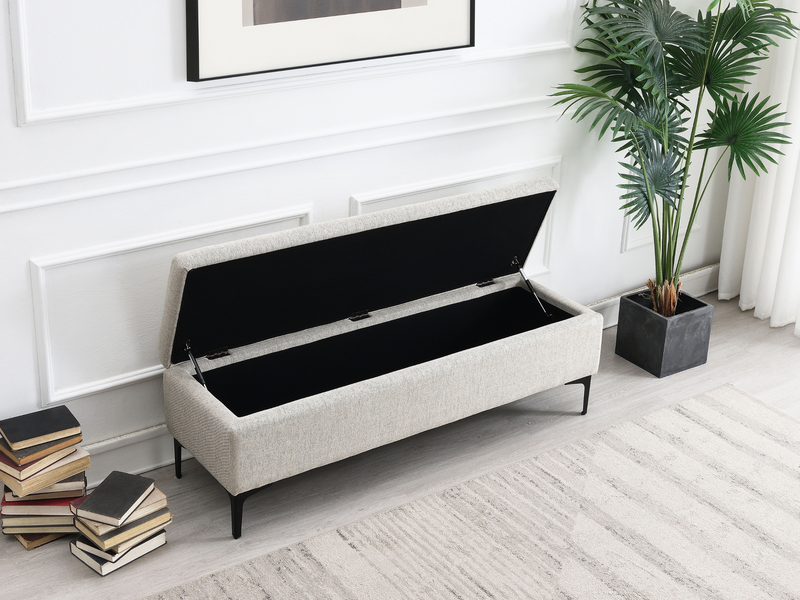 Evella Upholstered Bed and Storage Bench