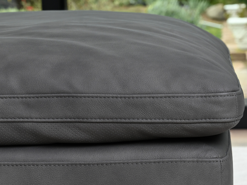 JoJo Fletcher Luxe Gray Nubuck Leather 7-pc L-Shaped Sectional