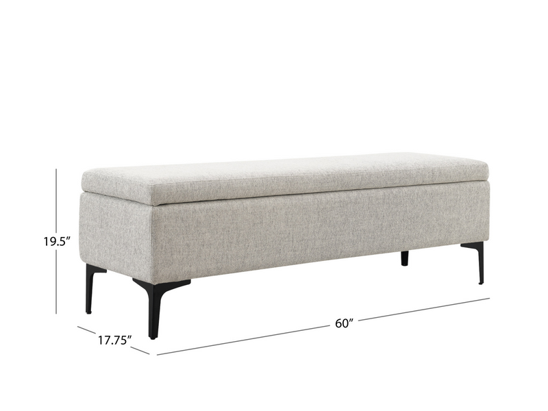 Evella Upholstered Bed and Storage Bench