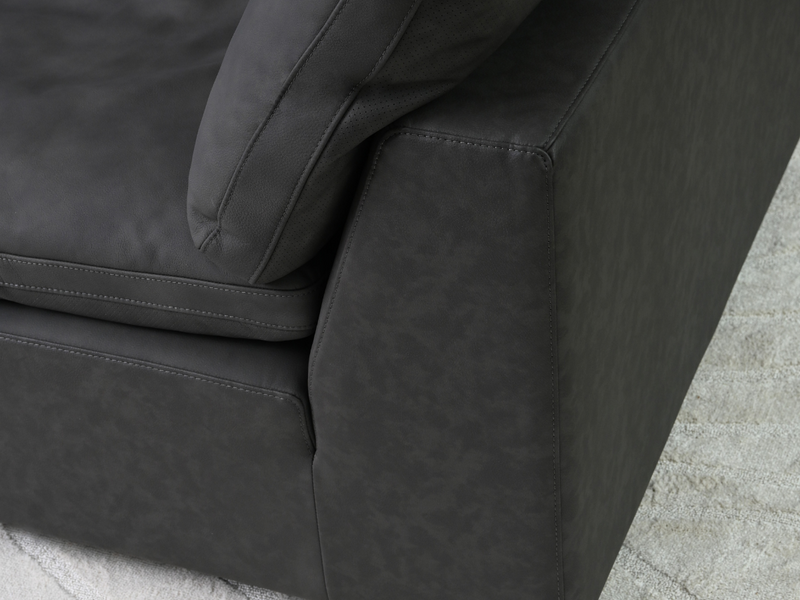 JoJo Fletcher Luxe Gray Nubuck Leather Swivel Chair