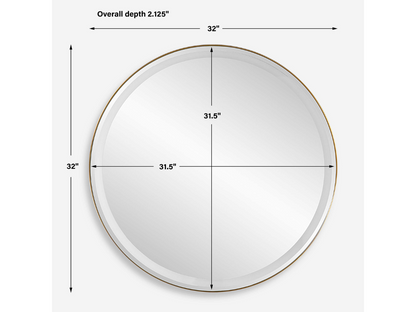 Abbyson Home Ceridwen Lighted Round Mirror