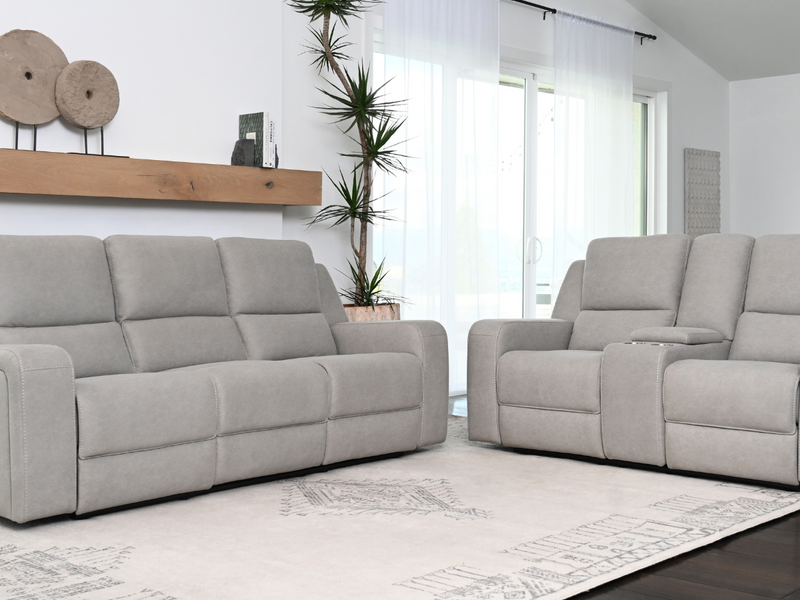 Margaret 2-pc Fabric Manual Reclining Sofa and Loveseat